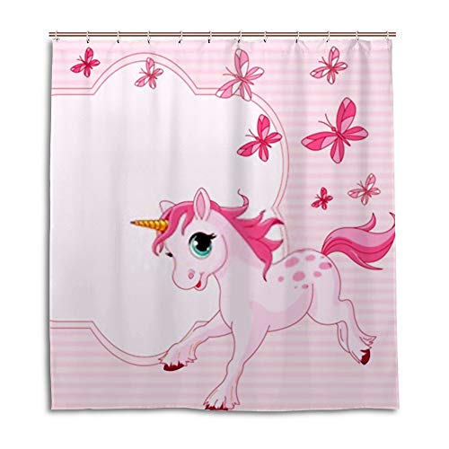 Rideau de douche polyester de qualité supérieure CHEHONG imperméable motif licorne durable - 2