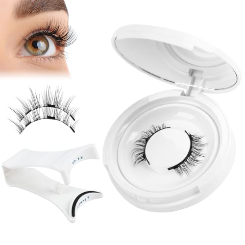 Magnetic Eyelashes, No Glue Needed, Double Sided Magnetic Eyelashes, Reusable Self Adhesive Eyelashes, Soft Magnets False Eyelashes, Easy to Wear