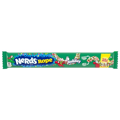 Nerds Holiday Ropes, 0.92oz - Individually Wrapped Holiday Classic Stocking