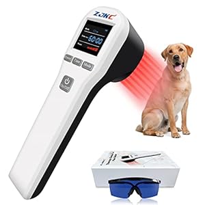4x808nm+16x650nm Cold Laser Therapy Device for Pet Vet Animals Reduces Inflammation Red Light Therapy for Muscle & Joint Pain Relief Accelerate Healing, Infrared Light Therapy for Dogs Cat Horses