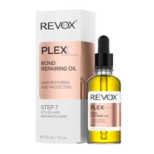 REVOX B77 - Plex Bond Repairing Oil Paso 7, 30 ml, Aceite Capilar Reparador, Evita la Aparición de Puntas Abiertas, Repara Cabello Dañado, Evita el Encrespamiento, Potencia el Brillo del Pelo