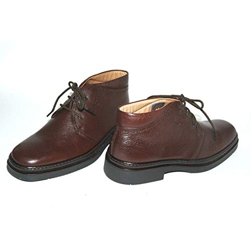 Boomerang Scarponcino Marrone in Pelle con Plantare Estraibile, 42, Marrone