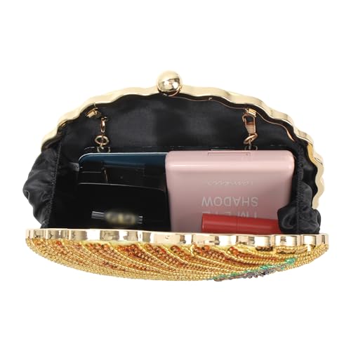 Image of Women Seashell Evening Bag Purse Mermaid Chain Strap Clutch Handbag Shoulder Bag | Seashell