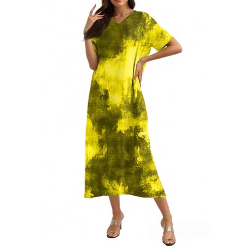 Robe d'été coton et lin ample pour masquer les formes avec élégance ethnique