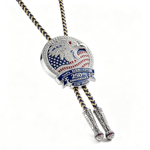 Image of GelConnie Bolo Ties for Men Women Western Cowboy Tie Mens Western Necklace Leather Necktie Gold Bolero Tie Cowboy Necklace