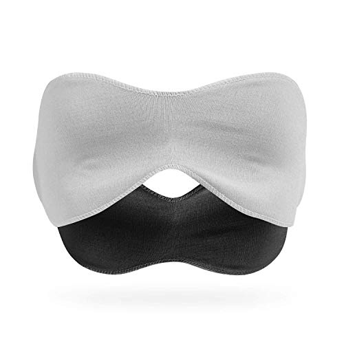 Marie Ernst Eye Mask Sleep Accessories, Comfortable Soft Travel Blindfold for Men and Women That Delivers A Tranquil Fully Restful Better Nights Sleep, Medium, White