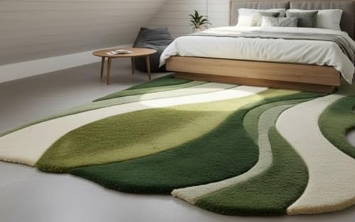 Tapete Chester Irregular Lana Verde 6' x 9' miniatura 3