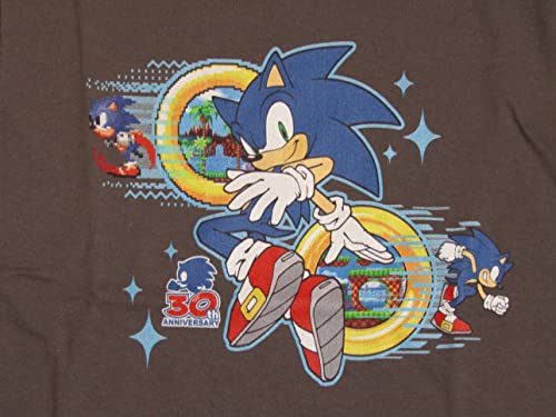 Sonic The Hedgehog Classic Animated Character 30th Anniversary Classic Charcoal Tee2