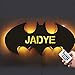 Lamelles murales Batman - Lampe LED personnalisées - Amour - Couples - Amis - Familles - 2022 - Bureau - Anniversaires - Bois - Photo nom Texte - Toit (BATMAN1)
