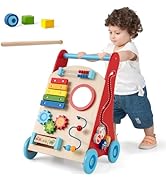 COSTWAY Trotteur Chariot De Marche Sur Thème Océan 8 En 1 Avec Miroir