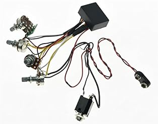 Volume B50K; Pickup MN250K Bass: +/- 10dB 30Hz B50K; Treble: +/- 10dB at 6KHz B50K P1 should be wired with neck pickup positive; P2 should be wired with bridge pickup positive; GND should be wired with two pickups negative
