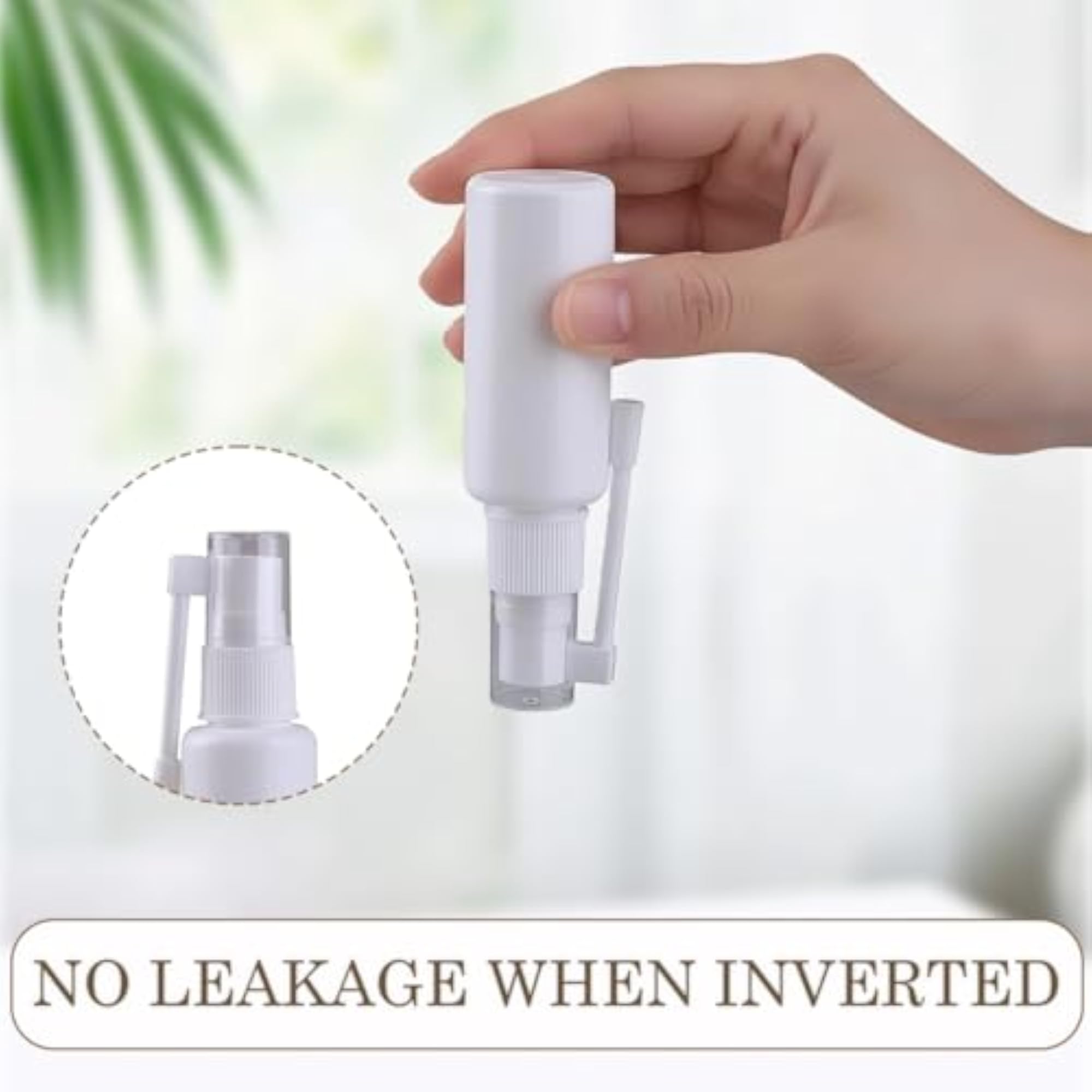 3PCS 1oz Plastic Nasal Spray Bottle with 360 Degree Rotation