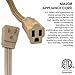 GoGreen Power (GG-25603) 14/3 3' SPT Appliance Cord, Beige, 3 Ft