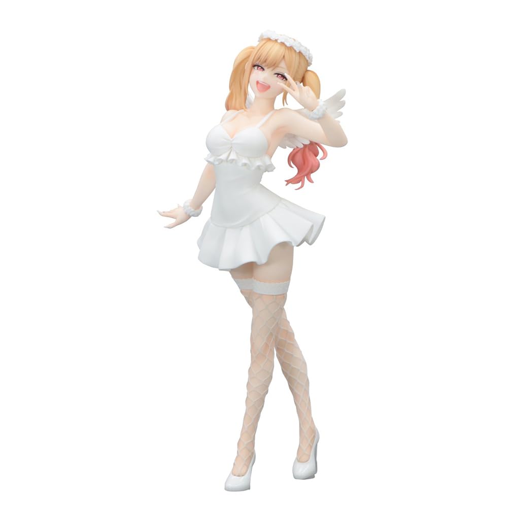 Tongyundacheng Kitagawa Marin Collectible Figure | White Dress Ver | 26cm PVC Anime Girl Statue | Action Figure Decoration for Desktop