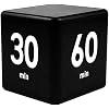 Cube Timer, Kids Timer with Gravity Sensor Flip 15 20 30 60 Mins Countdown Settings for ADHD, Time Management, Classroom, Productivity Workout, Kitchen, Cooking, Study (Black)