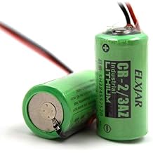 2-Pack 3V 1500mAh CR17335SE-R PLC Lithium Manganese Dioxide Battery Li-MnO2 Replacement for SANYO CR17335SE-R, CR17335 with Plug Wire, B9712T for Allen Bradley 1775 PLC-3 Modicon 484 584