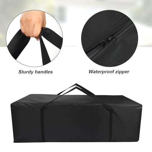 2pcs Extra Large Cushion Storage Bag, 68x30x20 Inch Waterproof Outdoor Storage Moving Bag with Handles Protective Zipper Furniture Organization Wrapped Supply for Patio Outdoor Home by Lyreh - Image 3