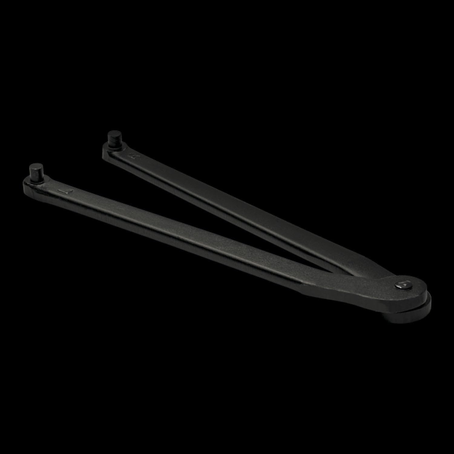 Wright Tool 9636 Adjustable Face Spanner Wrench with Black Industrial Finish, 2"