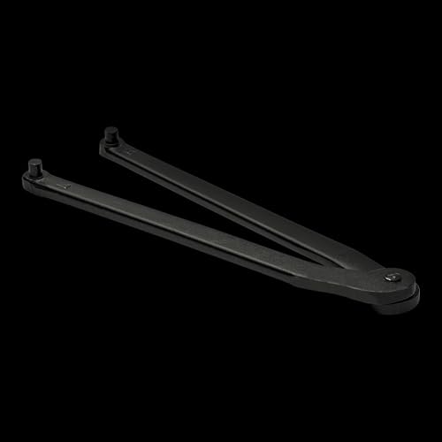 Wright Tool 9636 Adjustable Face Spanner Wrench with Black Industrial Finish, 2"