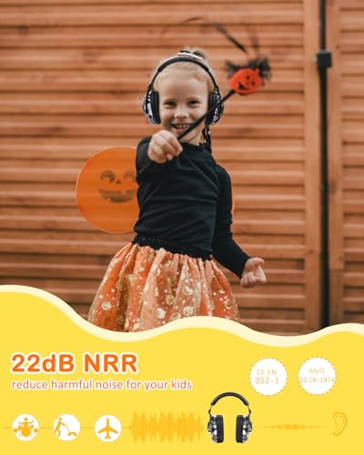 Image of ZOHAN EM030 Kids Ear Protection, Noise Cancelling Headphones Ear Muffs for Autism Sensory, Safety Noise Reduction Hearing Protection for Monster Truck /Concerts /Fireworks /Air Shows