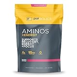 Purbolics Aminos + Energy | Supports Recovery, Energy & Focus | 95mg of Caffeine, 0 Sugar & 60 Servings (Razzle Dazzle)