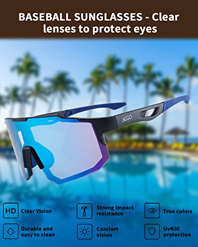 Sports Sunglasses For Men, Youth Baseball Cycling Glasses, Jiego Uv 400 Protection Suitable For Golf Climbing Running Fishing(Blue) #TOP4