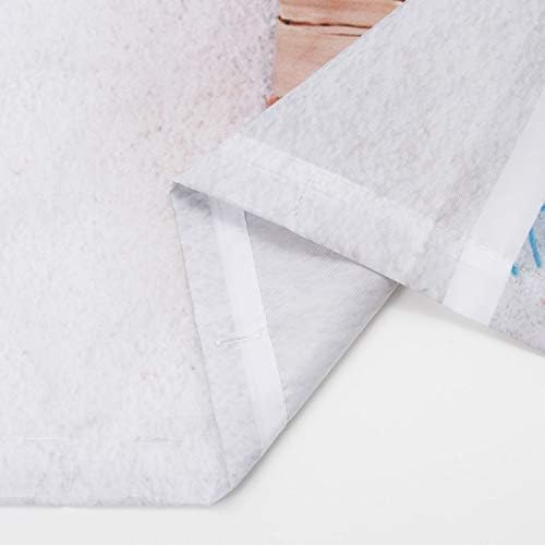 Alishomtll Beach Shower Curtain Starfish Sand Bath Curtain Digital Print with 12 Hooks Polyester Fabric Bathroom Decor, Waterproof 69 x 70 inches (175x178cm), White