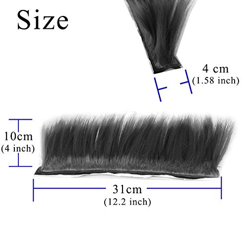 3T-Sister Helmet Mohawk Wig Motorcycle Adhesive Mohawk Hair Patches Skinhead Costumes Wig (Blue) (Helmet Not Included) #TOP1