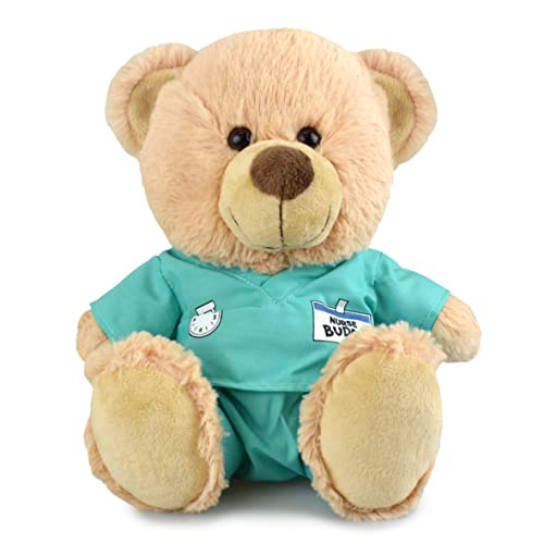 My Buddy Bear Soft Plush/Stuffed Nurse Teddy Toy, Size 23 cm, Mint/Brown