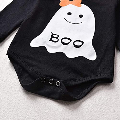 Infant Baby Girl Halloween Outfits Long Sleeve Rompers and Printed Pants with Headband 3pcs Set4