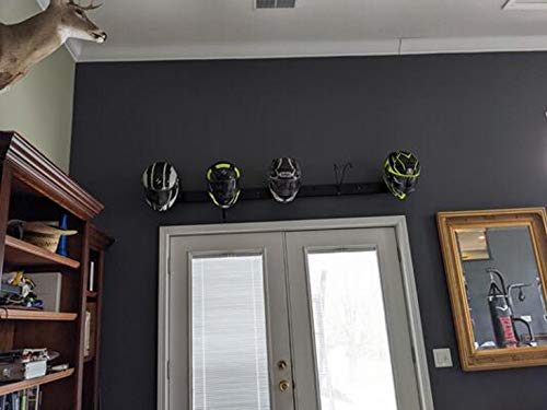 Professional Design - Wall Mounted Helmet Rack Storage Display Rack for Motorcycle/Hockey/Equestrian/Baseball/Bat/Fire Helmet(Helmet not Included)