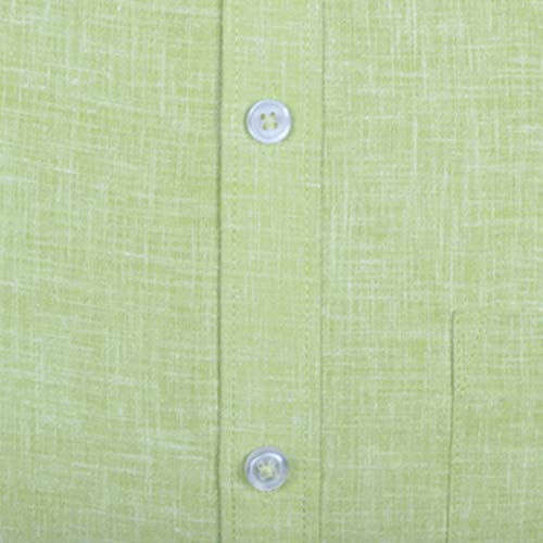 Image of ACCOX Men's Half Sleeves Formal Regular Fit Cotton Linen Shirt(GC308)