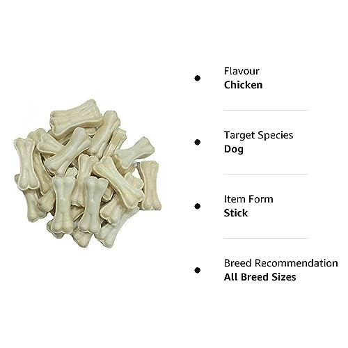 Image of Dog Chew Bone (3Inch Pack of 25) Young Dogs, Chicken Flavour