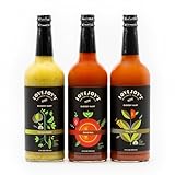 Lovejoy's Bloody Mary Mix Trio for Cocktails, Premium Cocktail Mixer Pack of 3, Original, Thai Basil, Chimichurri, All-Natural Ingredients, Perfect for Brunch