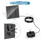 Yzert Solar Fountain 1.8W, Glass Solar Bird Bath Fountain with 8 Nozzles, 9.84ft Cable, No Battery Solar Fountain Pump, DIY Solar Water Fountain for Pond, Patio, Garden (Black) - Image 5