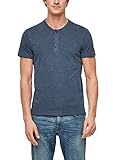 hat Ärmel mit Rippbündchen s.Oliver Herren 130.10.103.12.130.2057658 T-Shirt, Blue, XXL