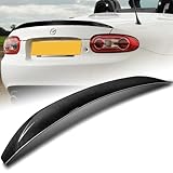 HK5 Black Real Carbon Fiber STP-Style Rear Trunk Lid Spoiler Wing Compatible with 2006-2015 Mazda Miata MX-5, 2007 2008 2009 2010 2011 2012 2013 2014