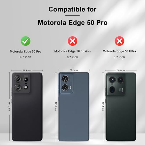 Image of Jasonyu Case for Motorola Edge 50 Pro,Leather Flip Protective Case [Holster, Magnetic, Card Slot,Stand Function] Wallet Leather Case Cover (Black)