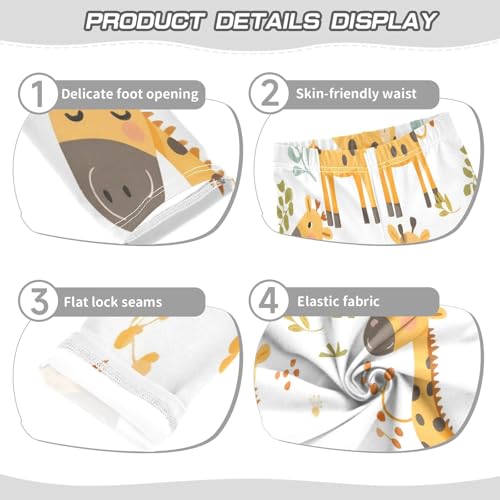 Bolaz Toddler Girls Leggings Printed Yoga Pants Leggings Giraffe Children's Illustration for Kids3