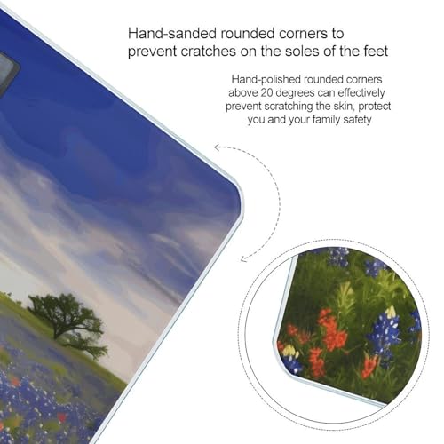 Báscula digital de baño con diseño Texas Bluebonnets miniatura 4