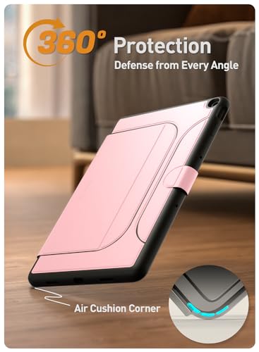Étui pour tablette Google Pixel 2023 magnétique rose clair avec rabat pliable - 5