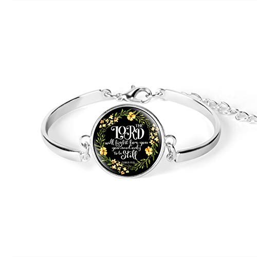 Preisvergleich Produktbild Handgefertigtes Armband mit Bibelvers, Glaskuppel, Charm-Armband, Schrift, Schmuck, christliches Party-Geschenk