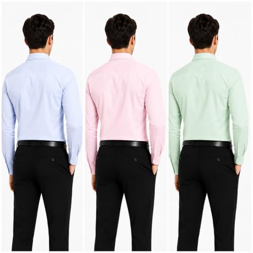 Image of Men's Solid Formal Shirt | Premium Cotton Rich Full Sleeves Shirt | Comfort Fit Office Wear Shirt with Single Chest Pocket | Stylish Casual & Formal Shirt for Men
