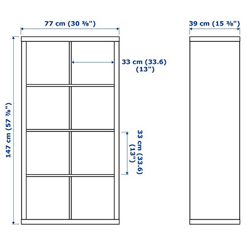 IKEA KALLAX Shelf, Black-Brown