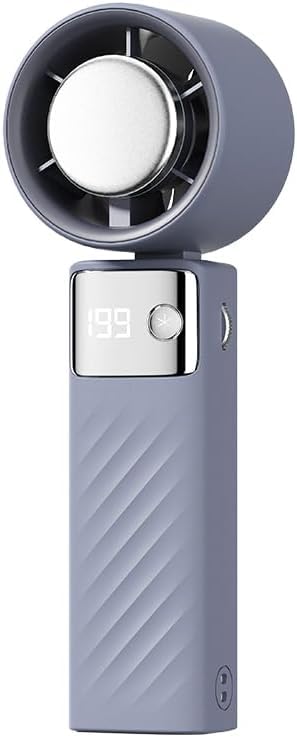Ventilador portátil, mini ventilador recargable de 4000 mAh, pequeño ventilador silencioso Turbo ajustable en velocidad(1 a 199), ventilador de refrigeración para camping, deporte, viaje (gris)