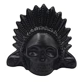 アステカの死の笛、125dB+人間の叫び声、ハロウィンテーマパーティースカルホイッスル、人間の大声で叫ぶアステカ戦争ホイッスル(ブラックB)