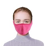 TecHong Womens Winter Warm Windproof Mask - Thick Dustproof Breathable Mouth Cover