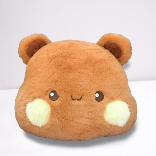 Image of Bubu Dudu Plush Pillow - Dudu Bear Design (33cm) - Adorable Soft Rabbit Fur Cushion for Kids Boyfriend, Girlfriend, Ideal for Cozy Comfort and Travel Companion
