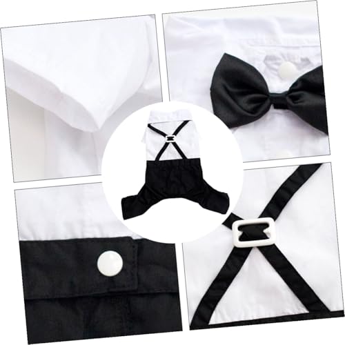 Disfraz formal para perros blanco talla L miniatura 5
