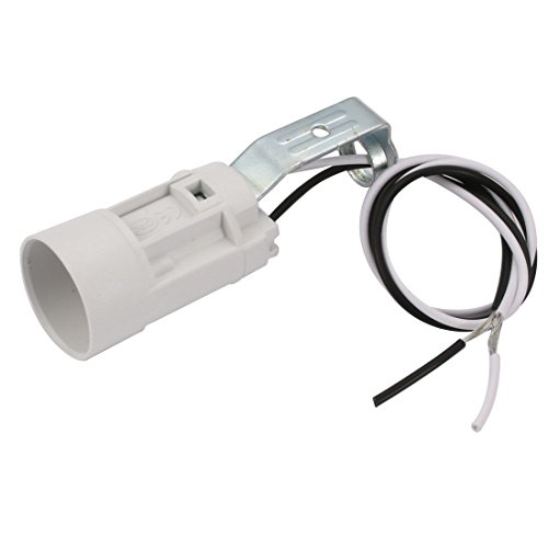 Ruilogod Bianco 70mm Altezza supporto della lampada da parete Pendant Light E14 Zoccolo di lampada w Wire